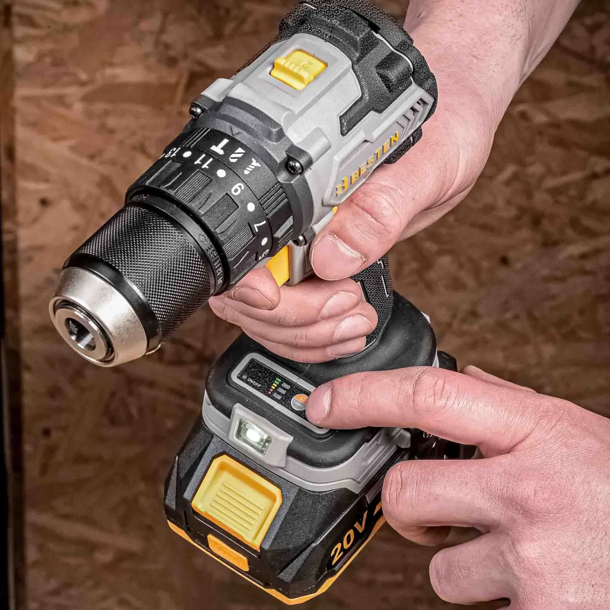 Wkrętarka akumulatorowa udarowa BESTEN BE-2885 - dwubiegowa przekładnia